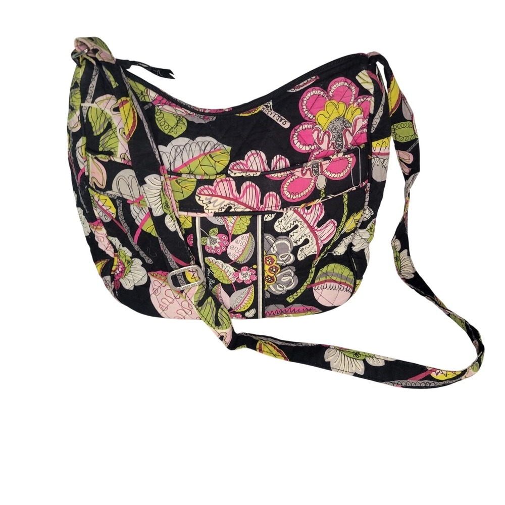 Vera Bradley Night and Day Floral Quilted Cotton Crossbody Messenger Bag